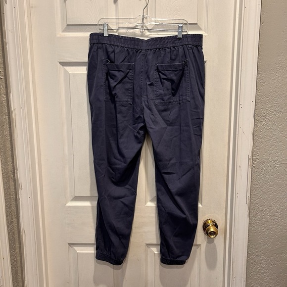 GAP Women Navy Blue Jogger Pants Elastic Waist Cargo Style Size Large - Picture 4 of 7